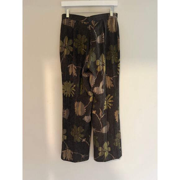 Sigrid Olsen Wool & Silk Dress Pants Boho Floral Print Size 8P JL - Picture 3 of 6